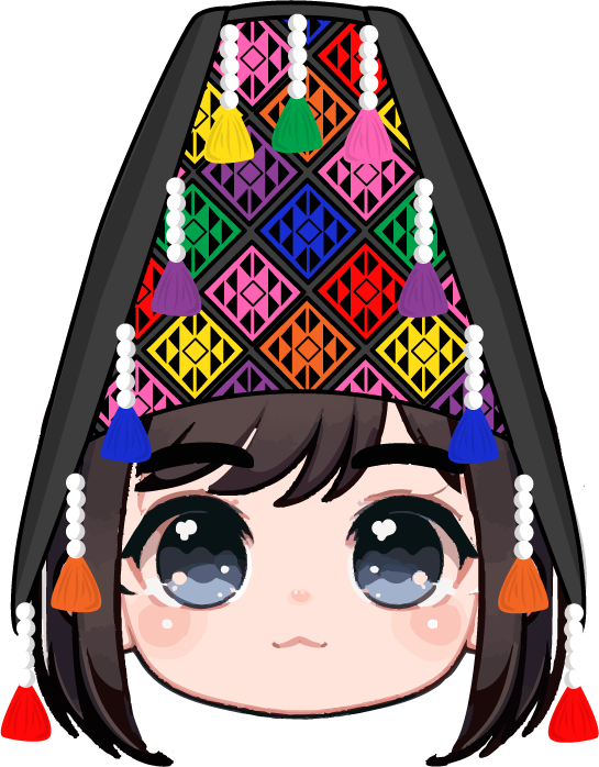 Chibi Hmong Girl Sticker