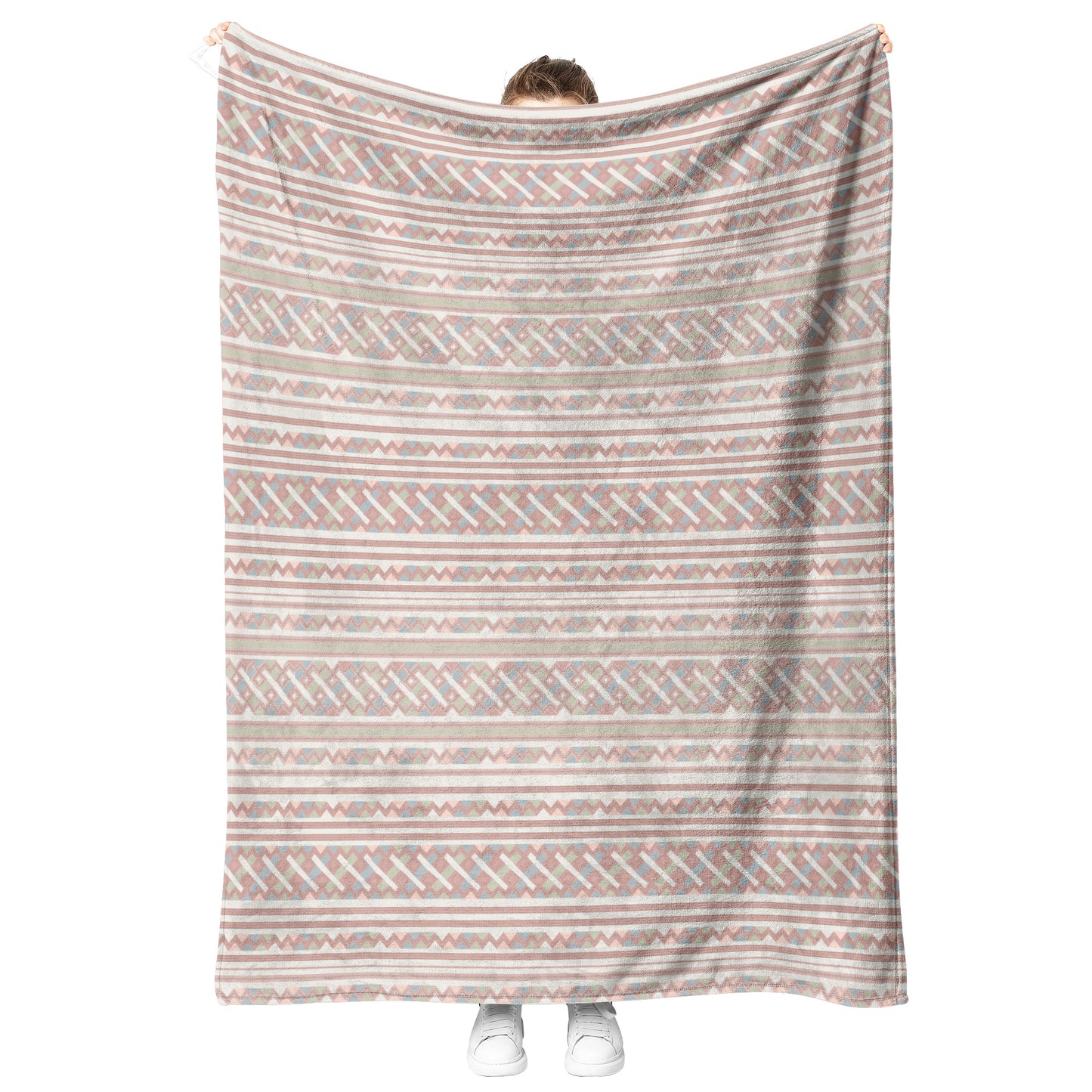 Hmong Leeg Fleece Blanket - Beige