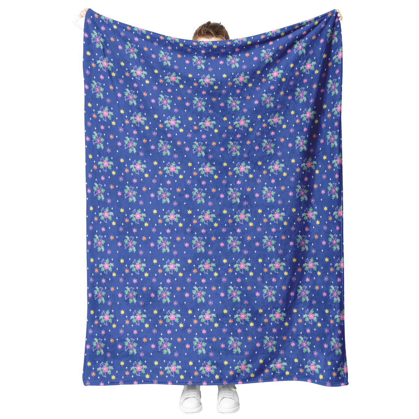 Lis Loos Fleece Blanket - Blue