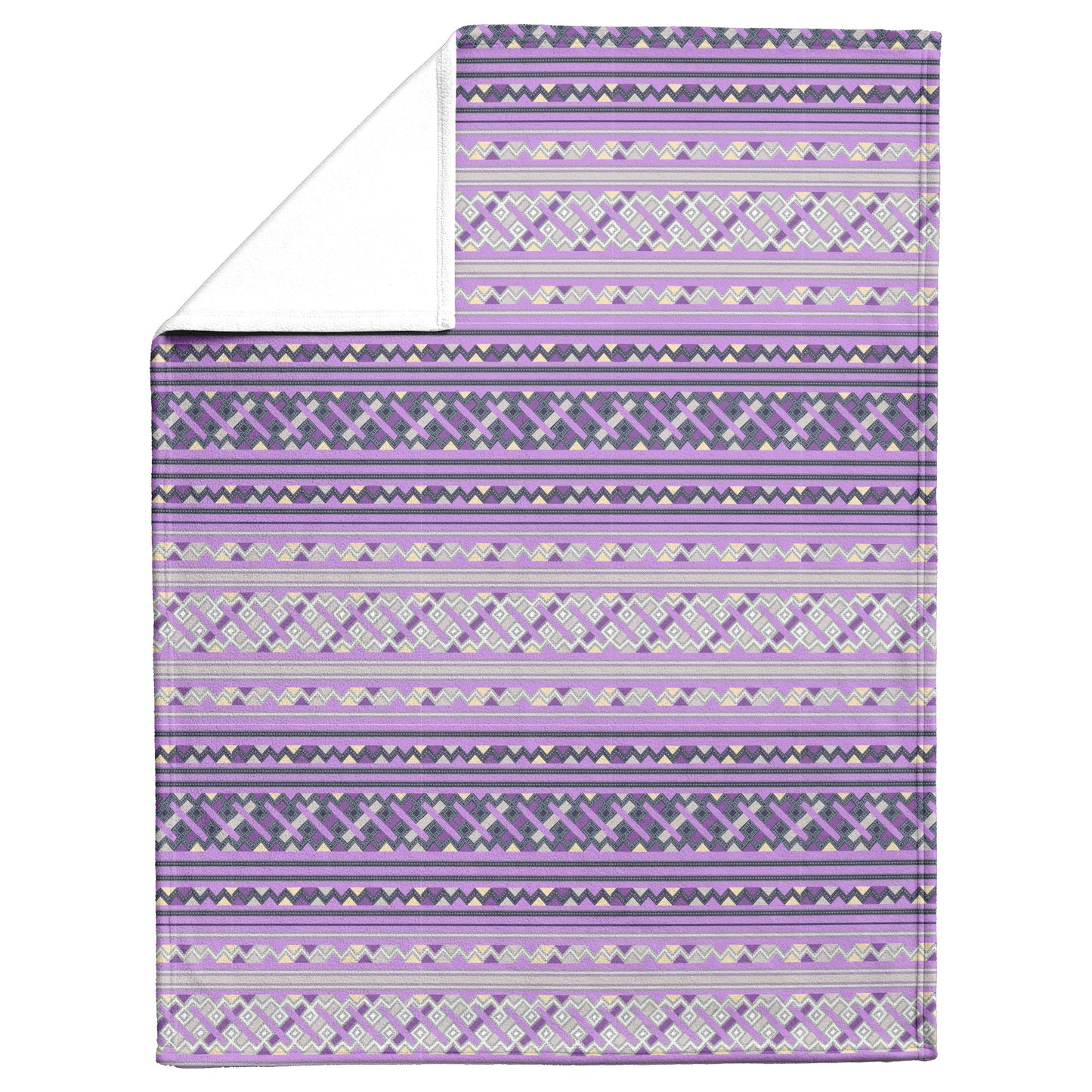 Hmong Leeg Fleece Blanket - Purple