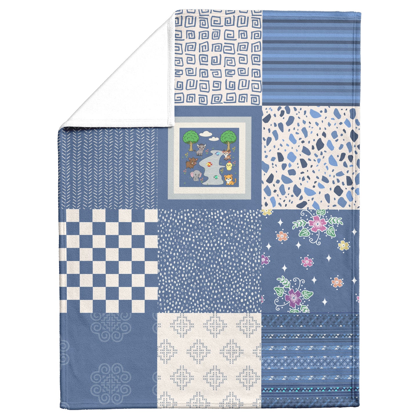 Quilted Printed Fleece Blanket