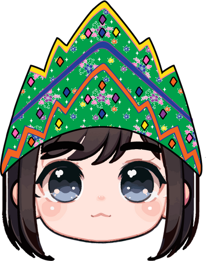 Chibi Hmong Girl Sticker
