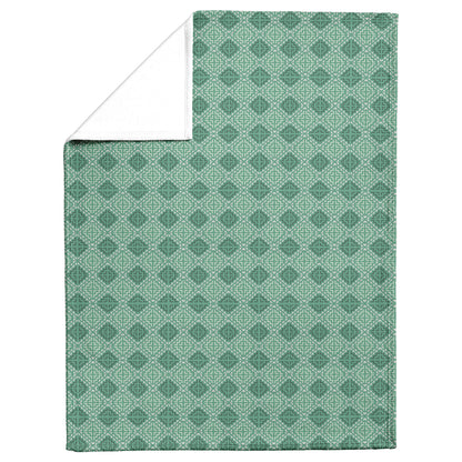 Cross Stitch Fleece Blanket - Green