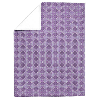 Cross Stitch Fleece Blanket - Purple