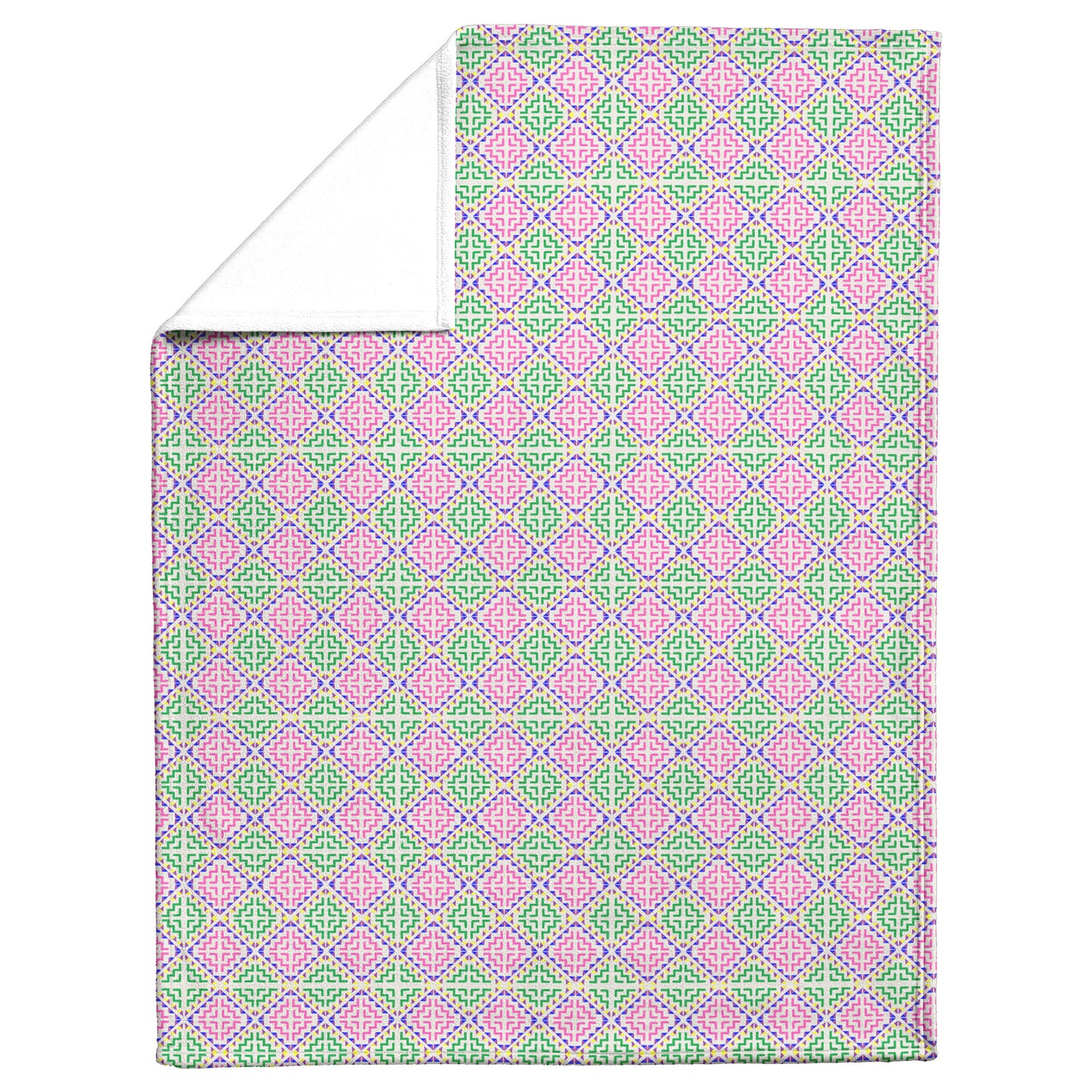 Cross Stitch Fleece Blanket