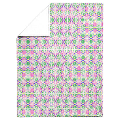 Cross Stitch Fleece Blanket