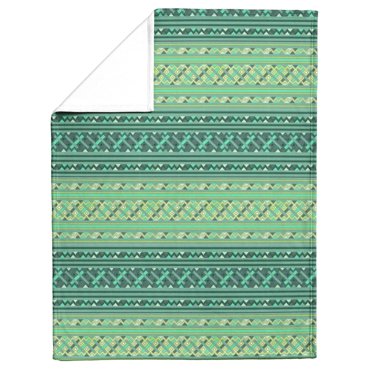 Hmong Leeg Fleece Blanket - Green