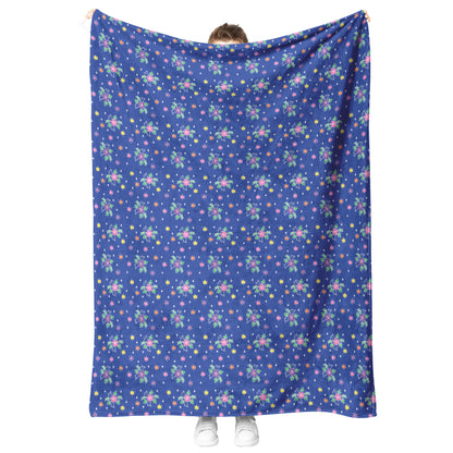 Lis Loos Fleece Blanket - Blue