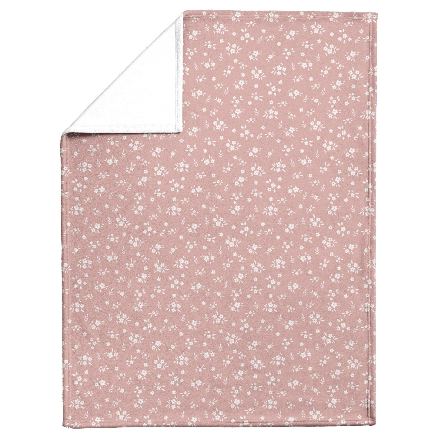 Mauve Floral Fleece Blanket