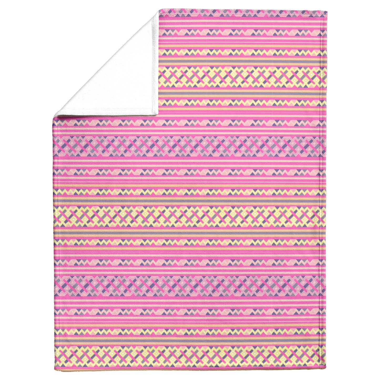 Hmong Leeg Fleece Blanket - Pink