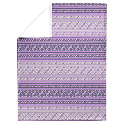 Hmong Leeg Fleece Blanket - Purple
