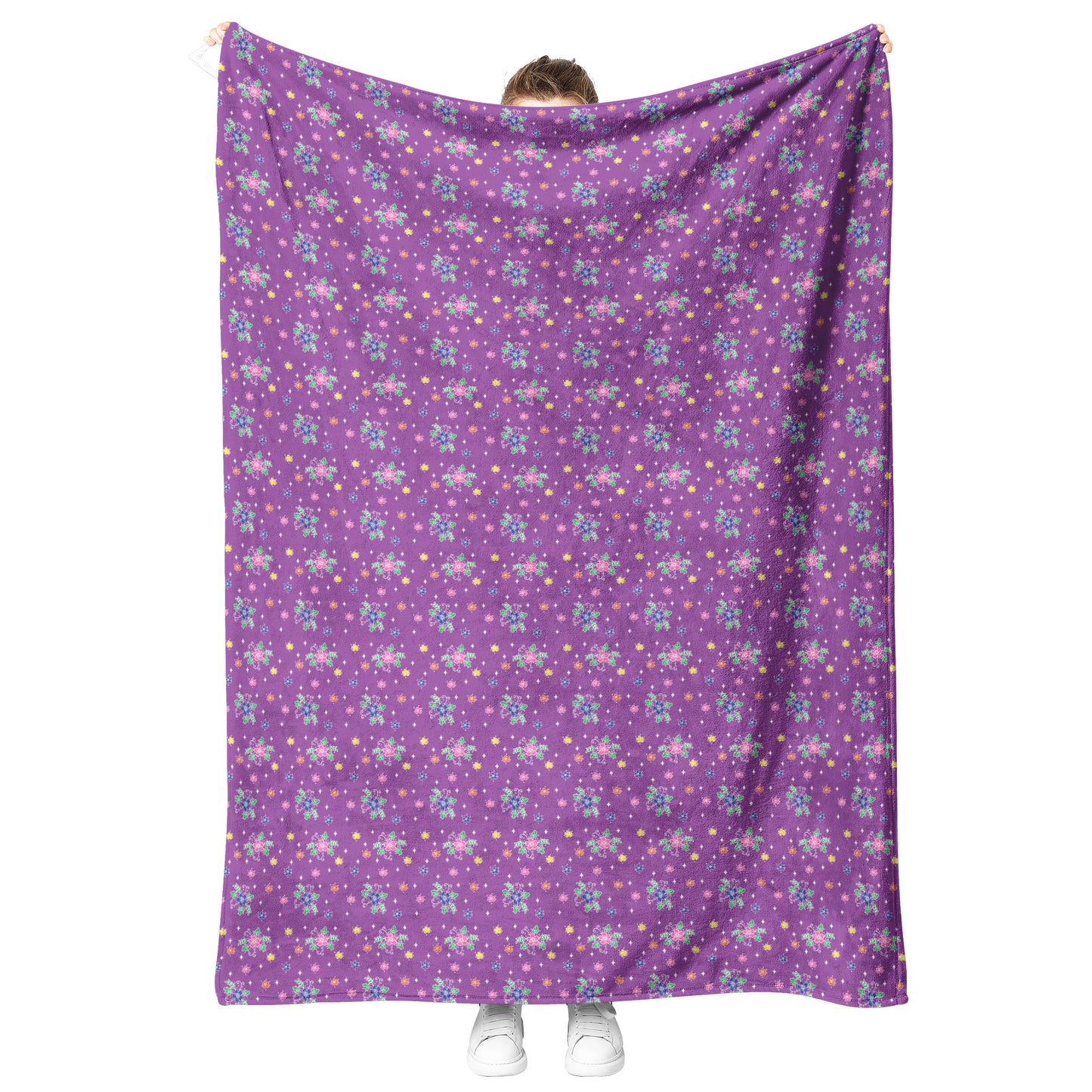 Lis Loos Fleece Blanket - Purple