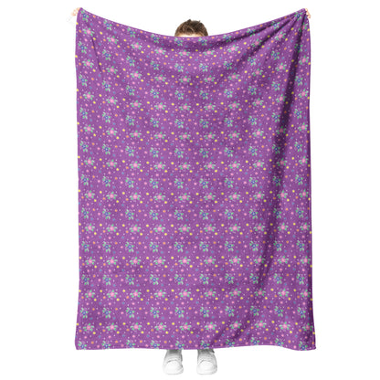 Lis Loos Fleece Blanket - Purple