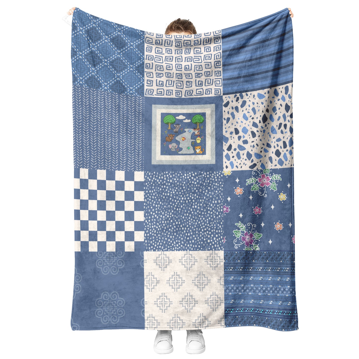 Quilted Printed Fleece Blanket