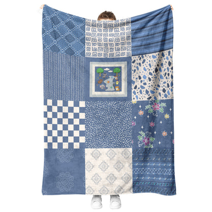 Quilted Printed Fleece Blanket