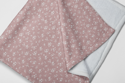 Mauve Floral Fleece Blanket